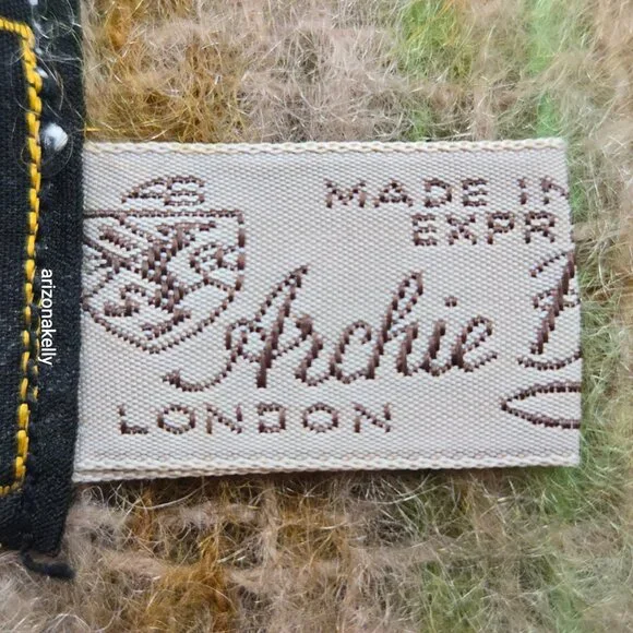 Vintage PERFECT Mohair Wool Scarf Retro London Bermuda - Picture 5 of 10